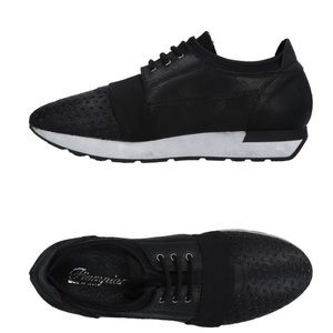 Piampiani Women Black Sneakers Soft Leather